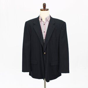 Dario di Napoli 52R Black Solid 2-Button Sport Coat Blazer Jacket P393